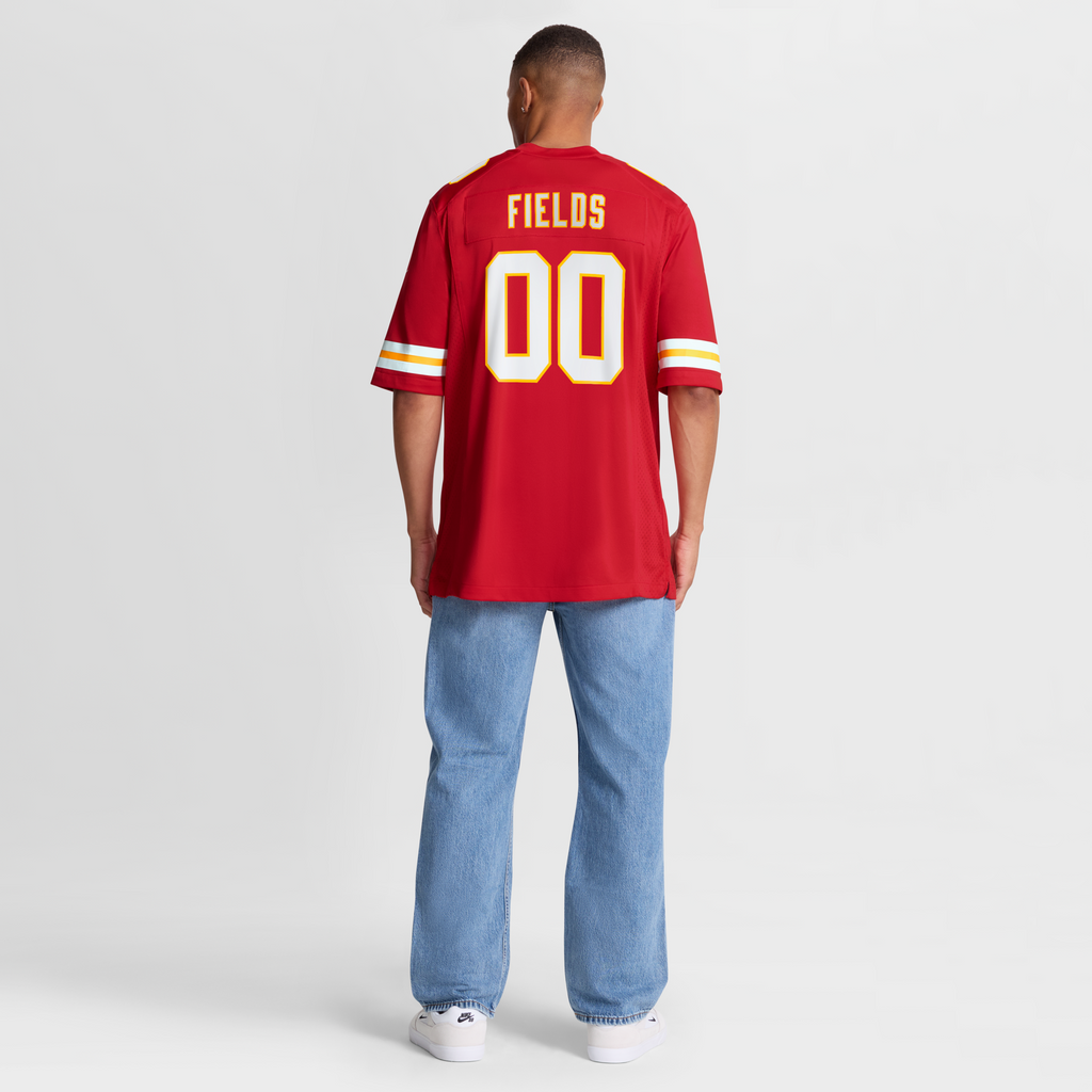 Kansas City Chiefs Justin Fields Nike Red Game Jersey