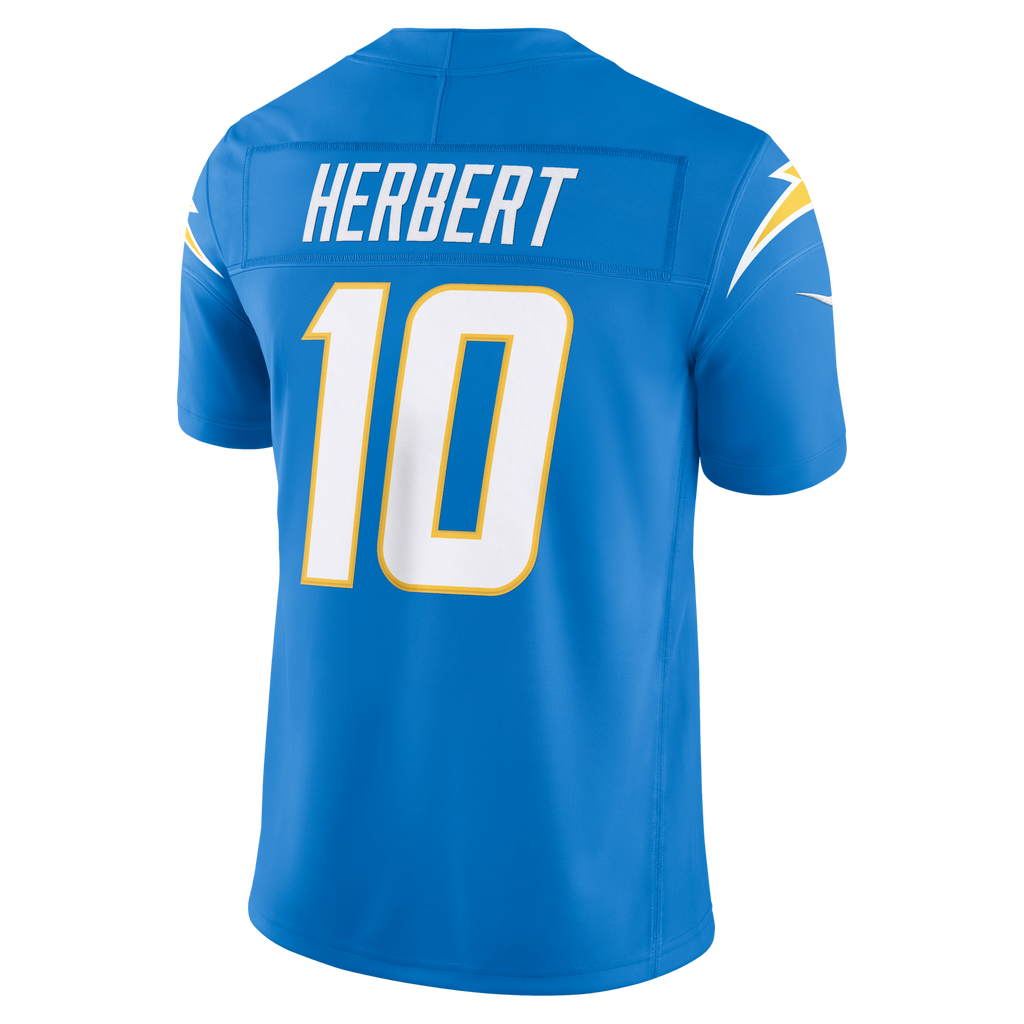 Los Angeles Chargers Justin Herbert Nike Powder Blue Team Vapor F.U.S.E. Stitched Limited Jersey