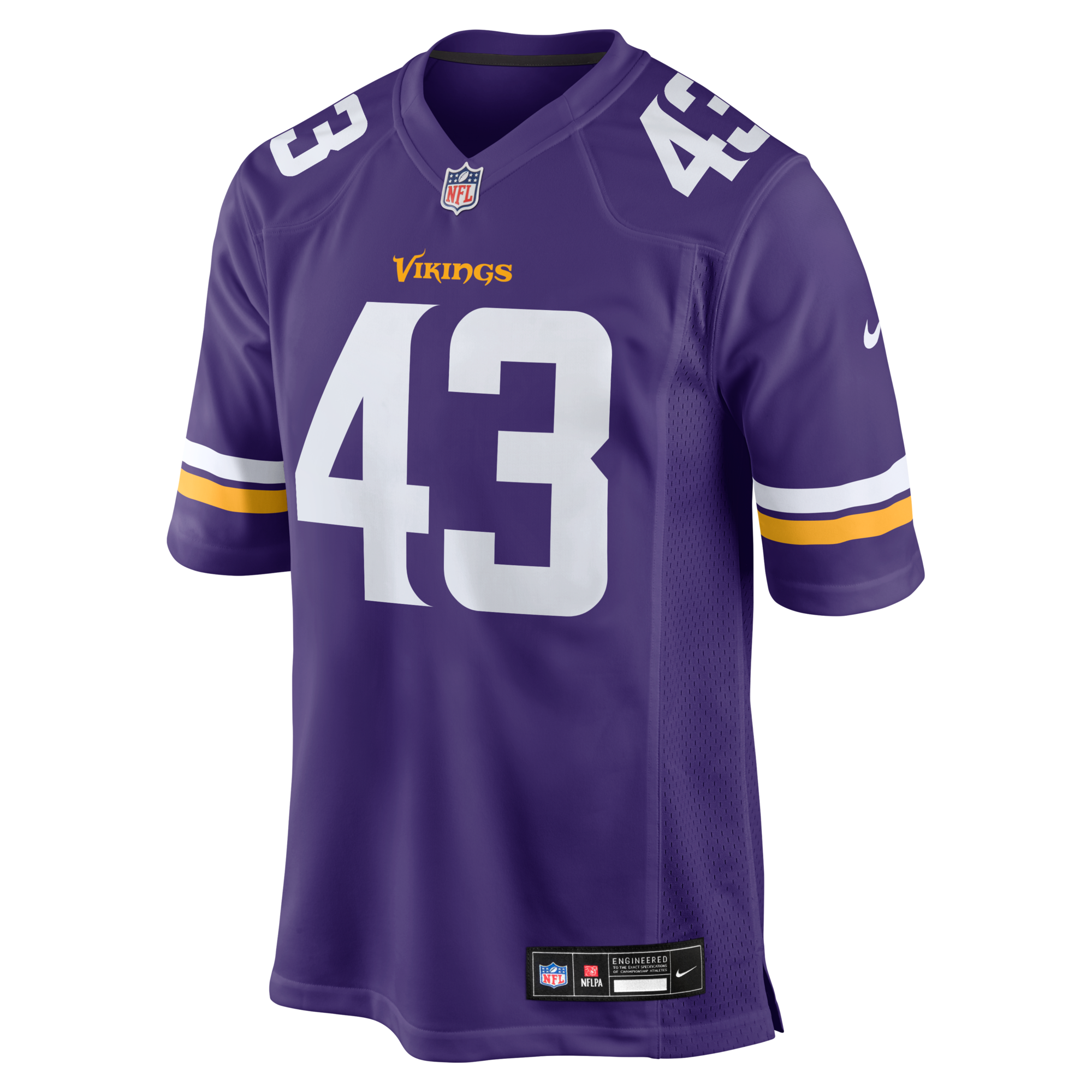 Minnesota Vikings Andrew Van Ginkel Nike Purple Team Game Jersey
