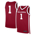 Jordan Brand Crimson Oklahoma Sooners #1 Road Replica Basketball Jersey