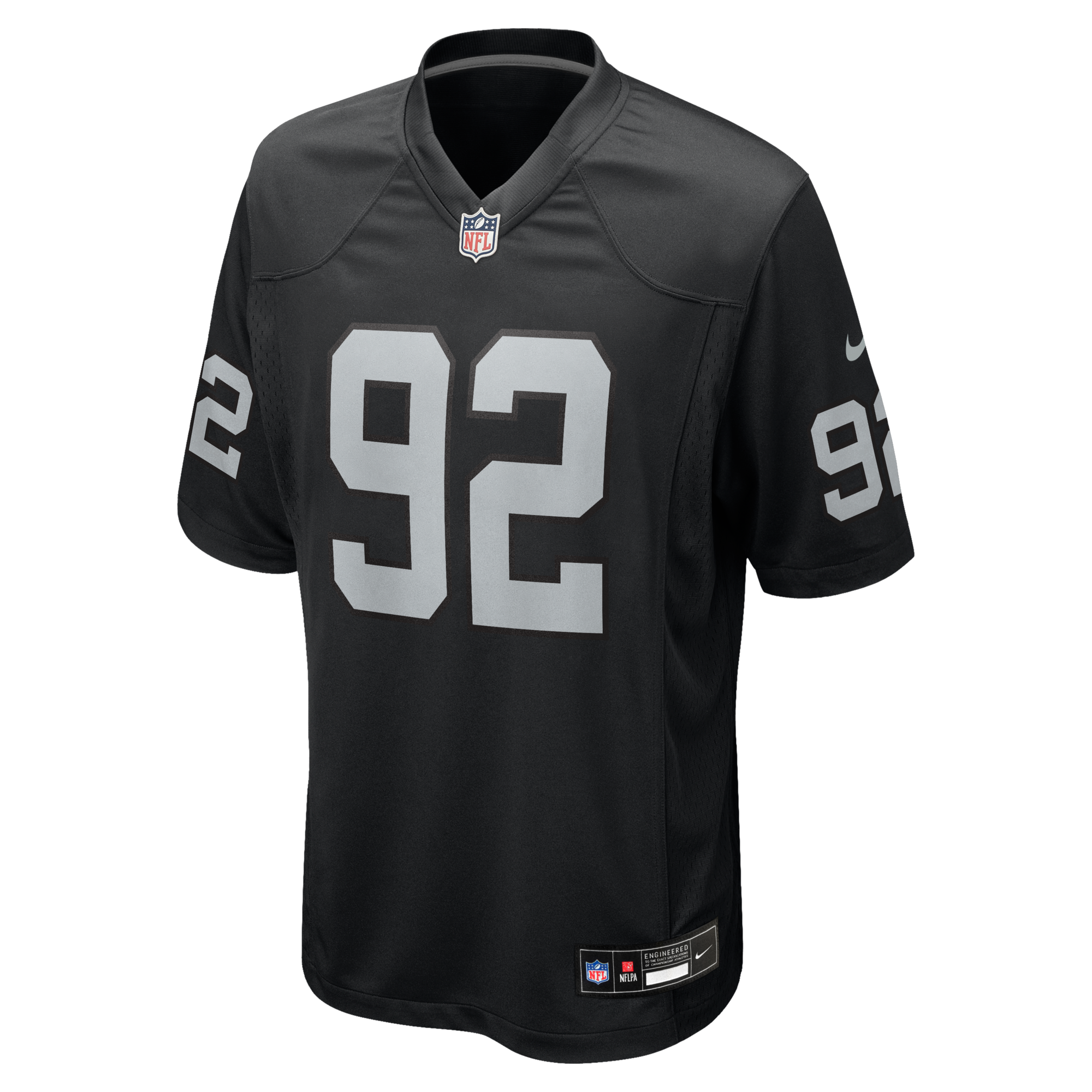 Las Vegas Raiders Richard Seymour Nike Black Retired Player Game Jersey