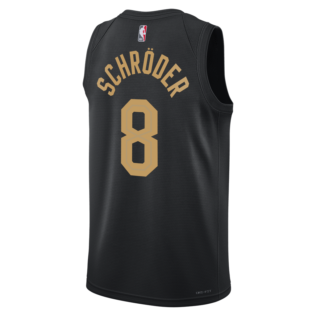 Cleveland Cavaliers Jordan Brand Statement Edition Swingman Jersey - Black - Dennis Schröder
