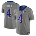 Buffalo Bills James Cook III Nike Gray Nickel City Vapor F.U.S.E. Stitched Limited Jersey