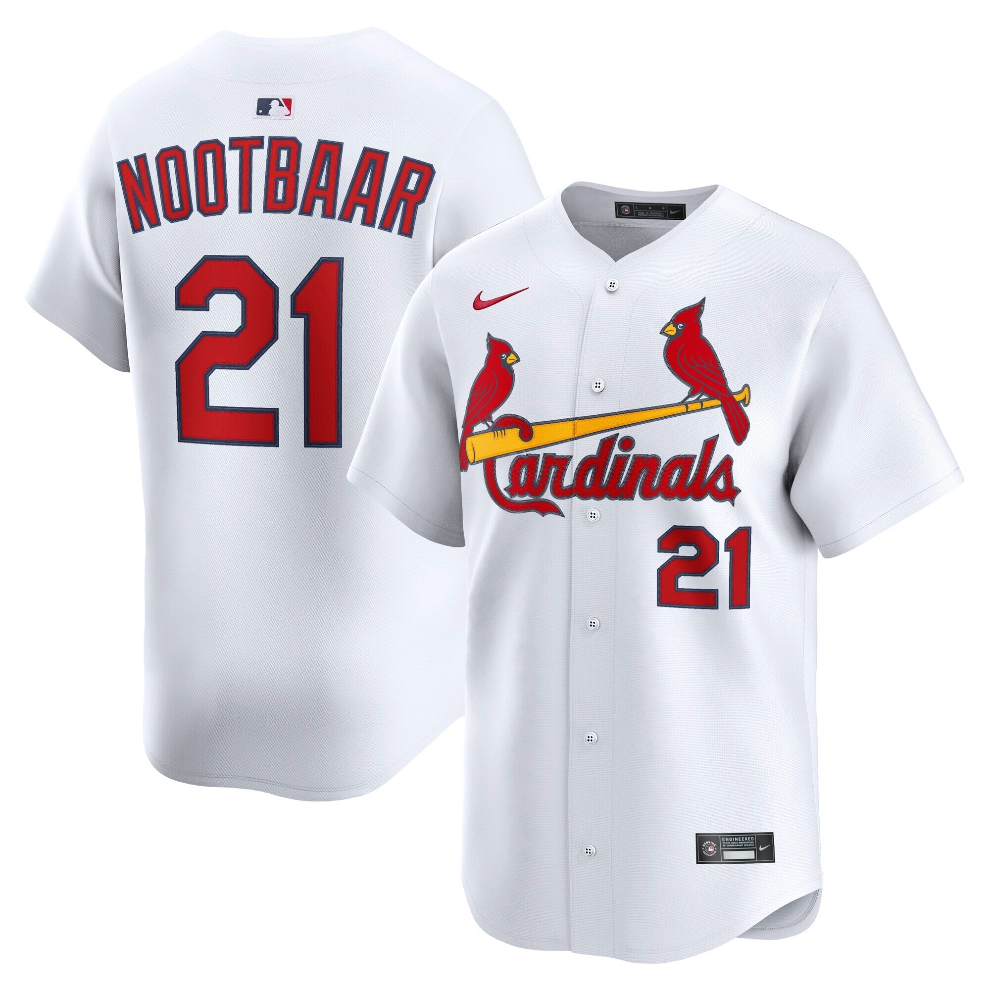 St. Louis Cardinals Lars Nootbaar Nike White Home Limited Player Jersey