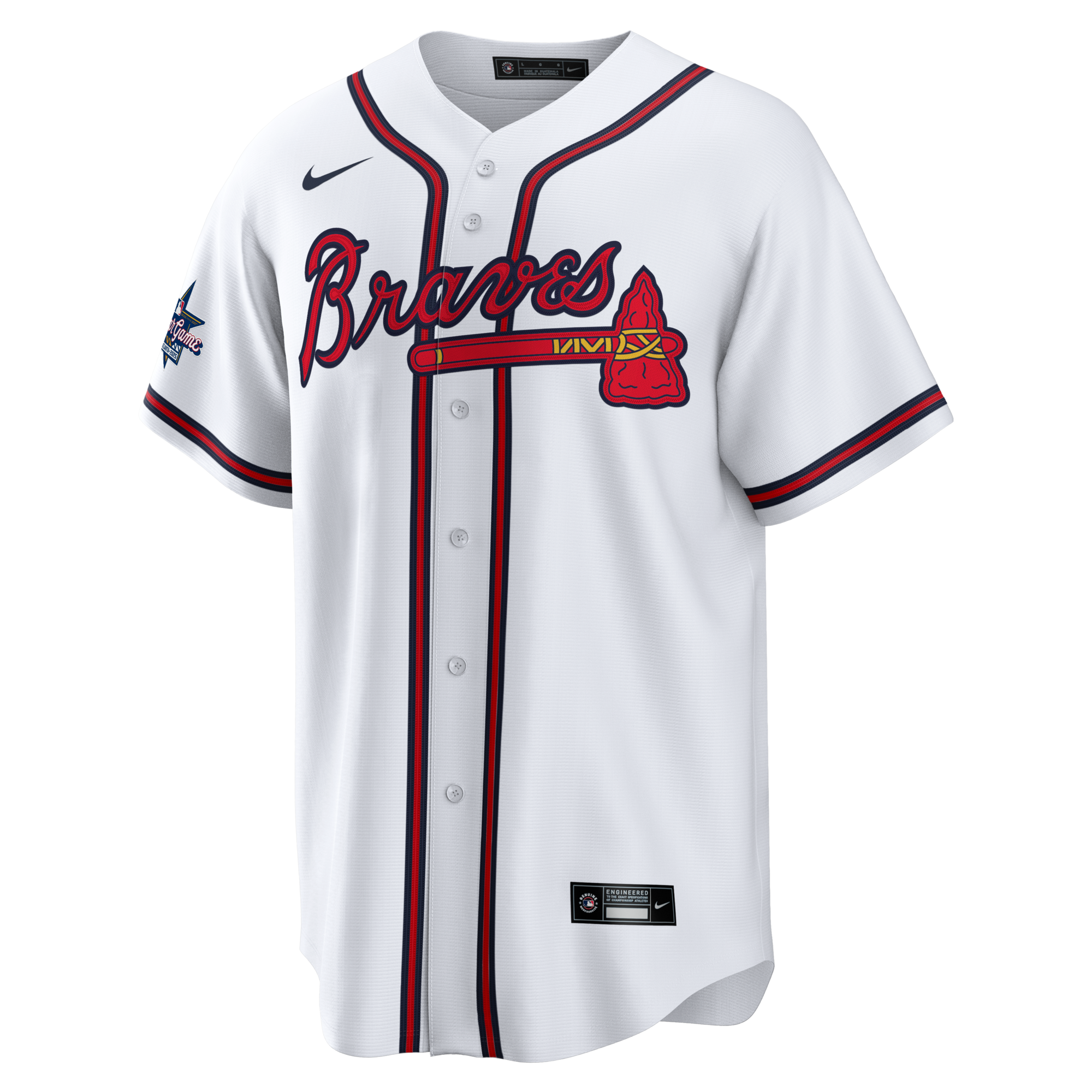 Atlanta Braves Deion Sanders Nike White Home Retired Player Replica Jersey