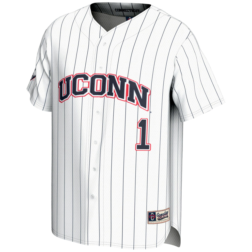 GameDay Greats #1 White UConn Huskies Lightweight Baseball Jersey