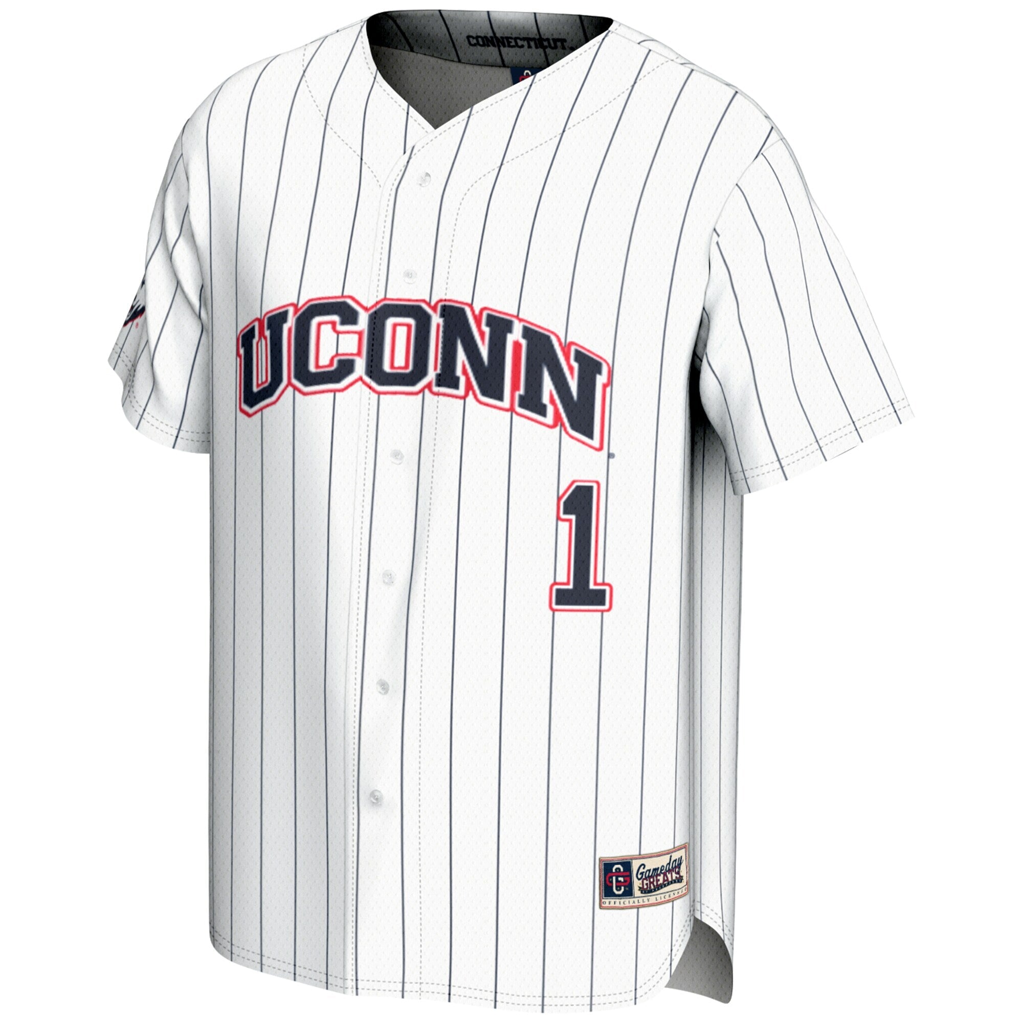 GameDay Greats #1 White UConn Huskies Lightweight Baseball Jersey