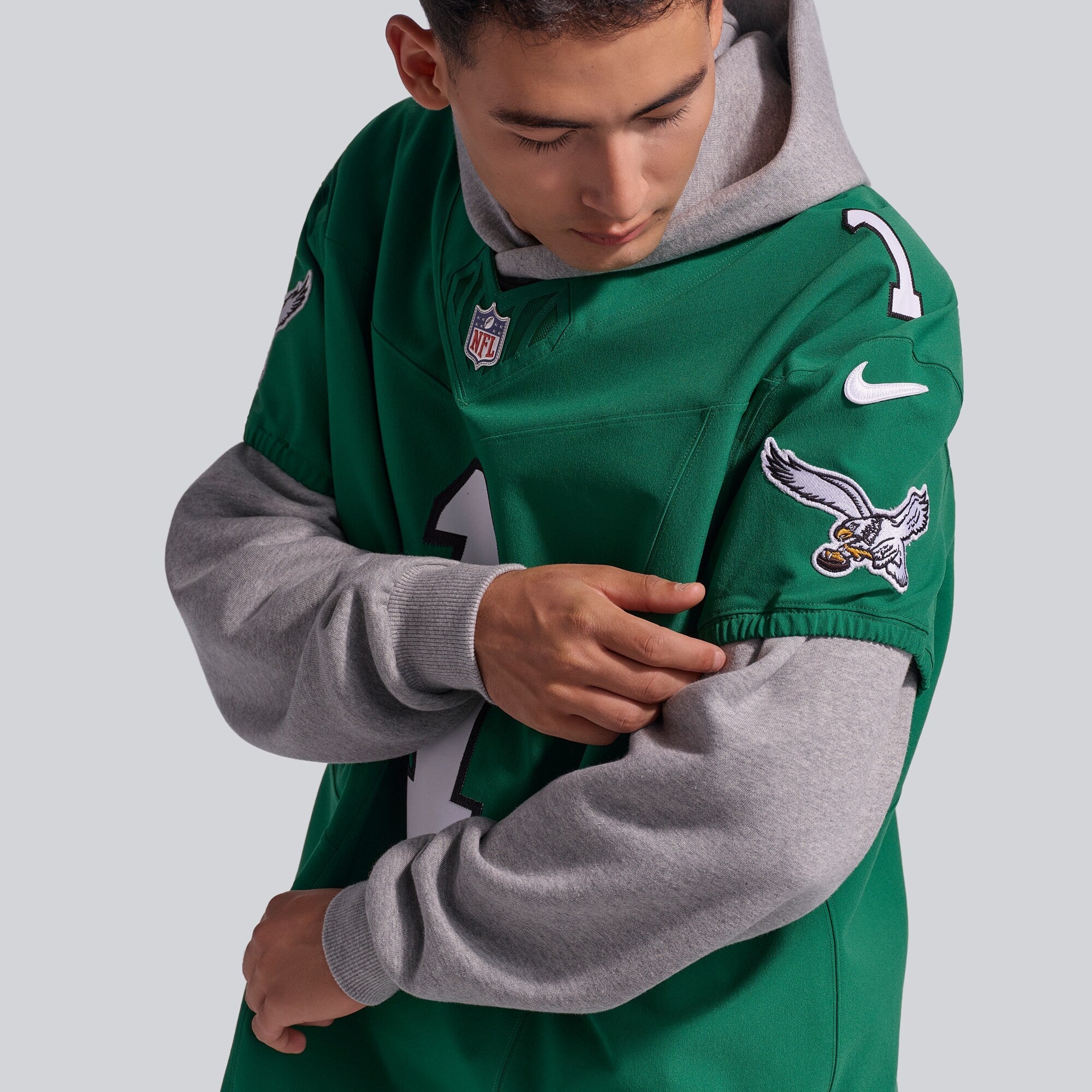 Philadelphia Eagles Jalen Hurts Nike Kelly Green Alternate Vapor F.U.S.E. Elite Jersey