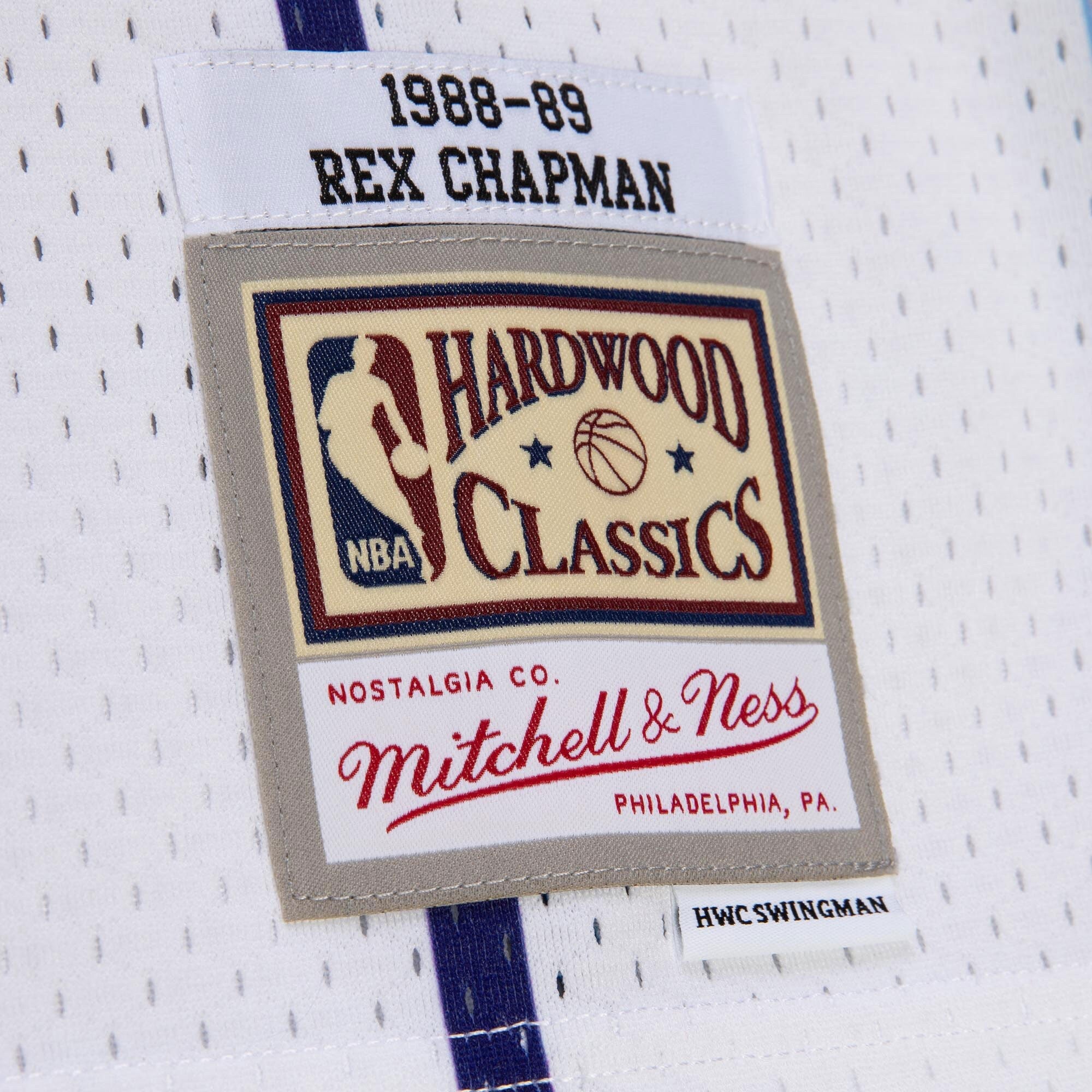 Charlotte Hornets Mitchell & Ness Rex Chapman 1988 Authentic Jersey - White