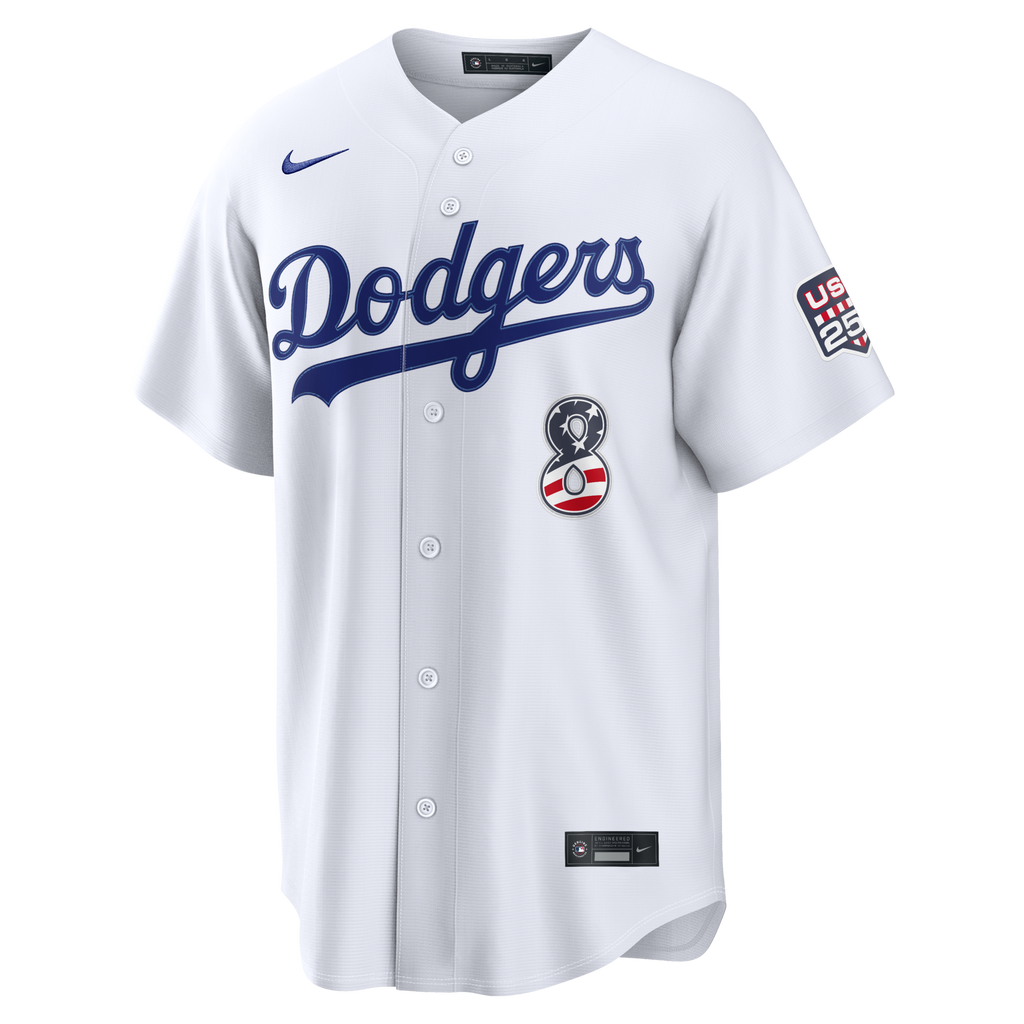 Fourth of July Los Angeles Dodgers Enrique Hernández Nike White USA 250 Stadium Jersey