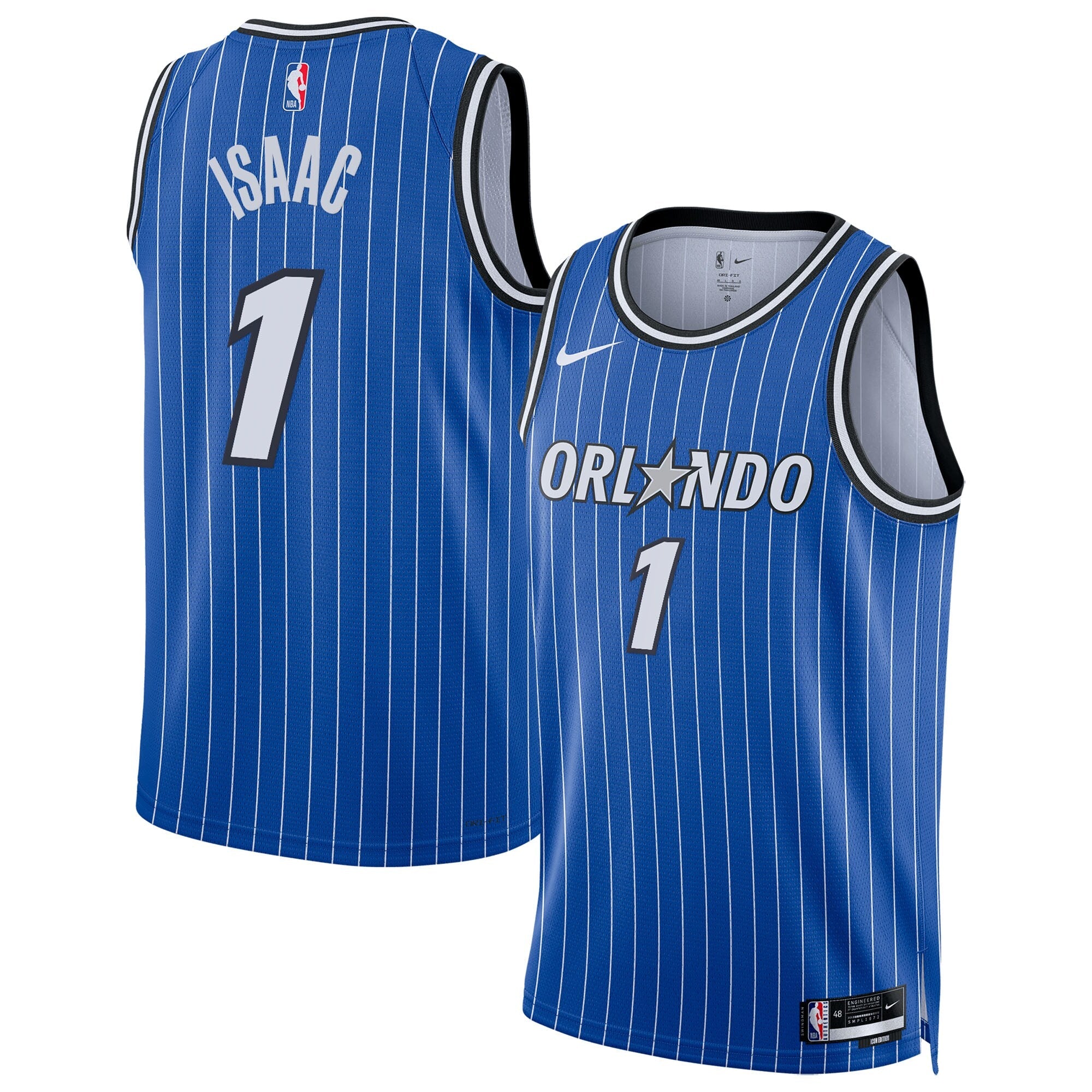 Orlando Magic Nike Replica Icon Edition Swingman Jersey - Blue - Jonathan Isaac