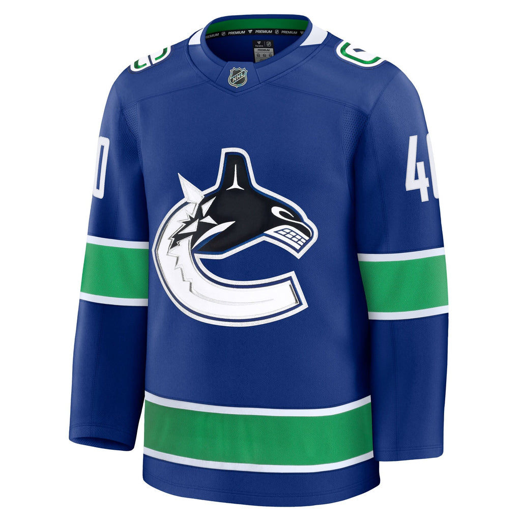 Vancouver Canucks Elias Pettersson Fanatics Blue Home Premium Jersey