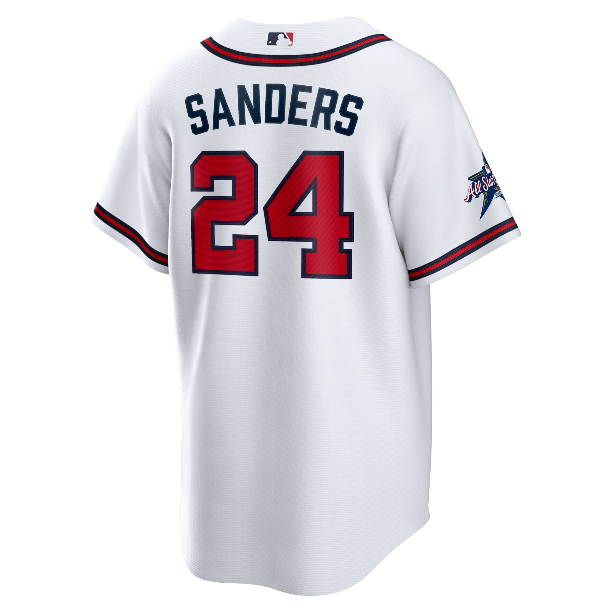 Atlanta Braves Deion Sanders Nike White Home Retired Player Replica Jersey