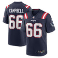 New England Patriots Will Campbell Nike Navy Team Game Jersey