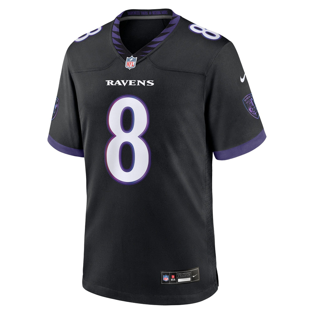 Baltimore Ravens Lamar Jackson Nike Black Alternate Game Jersey