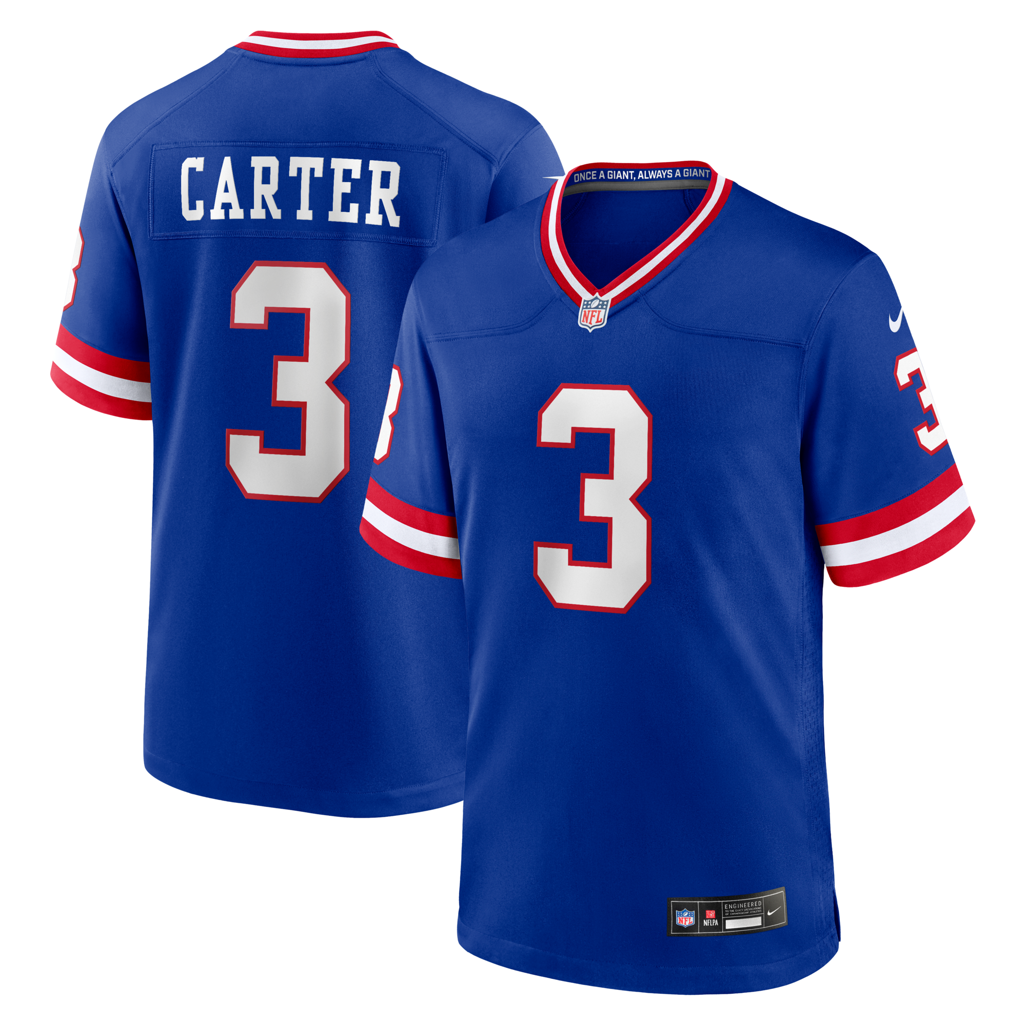 New York Giants Abdul Carter Nike Royal Alternate 2 Game Jersey