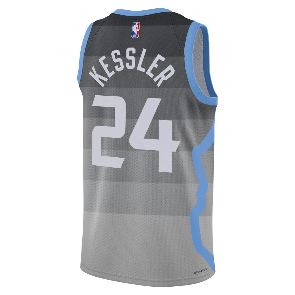 Utah Jazz Nike 2025/26 City Edition Swingman Jersey - Gray - Walker Kessler