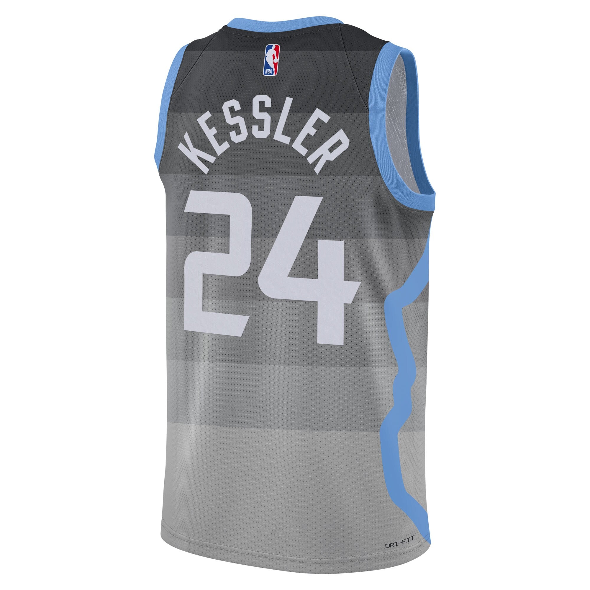 Utah Jazz Nike 2025/26 City Edition Swingman Jersey - Gray - Walker Kessler