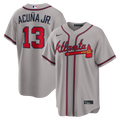 Atlanta Braves Ronald Acuña Jr. Nike Gray Road Replica Jersey