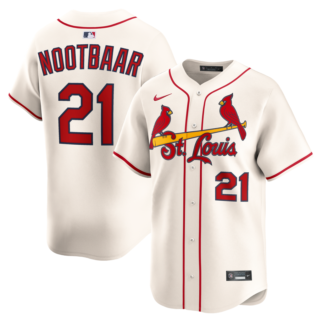 St. Louis Cardinals Lars Nootbaar Nike Cream Alternate 2 Limited Jersey