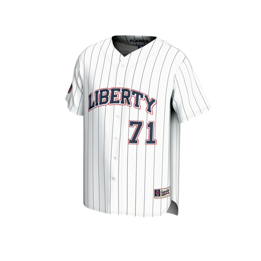 Adult GameDay Greats #71 White Liberty Flames Lightweight Collegiate Baseball Fashion Jersey
