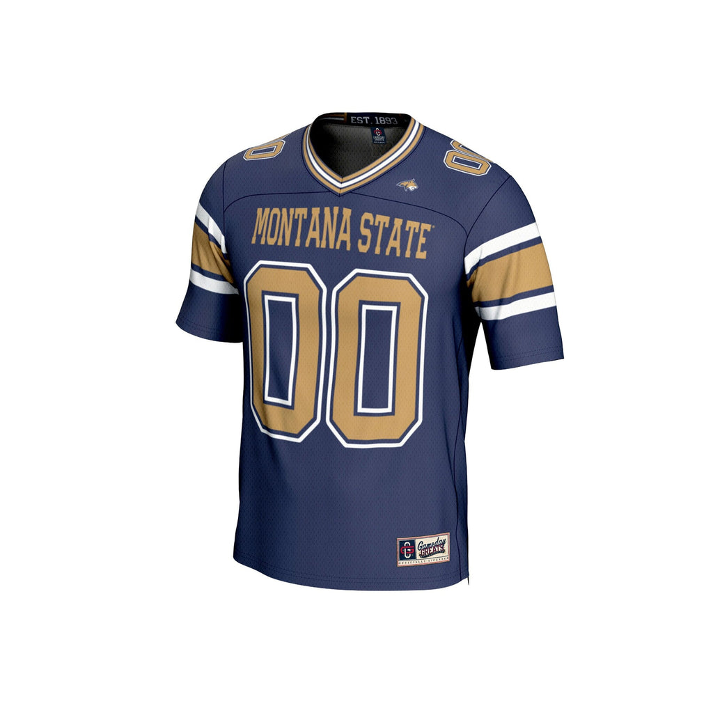 GameDay Greats Navy Montana State Bobcats Lightweight Football Fashion Jersey