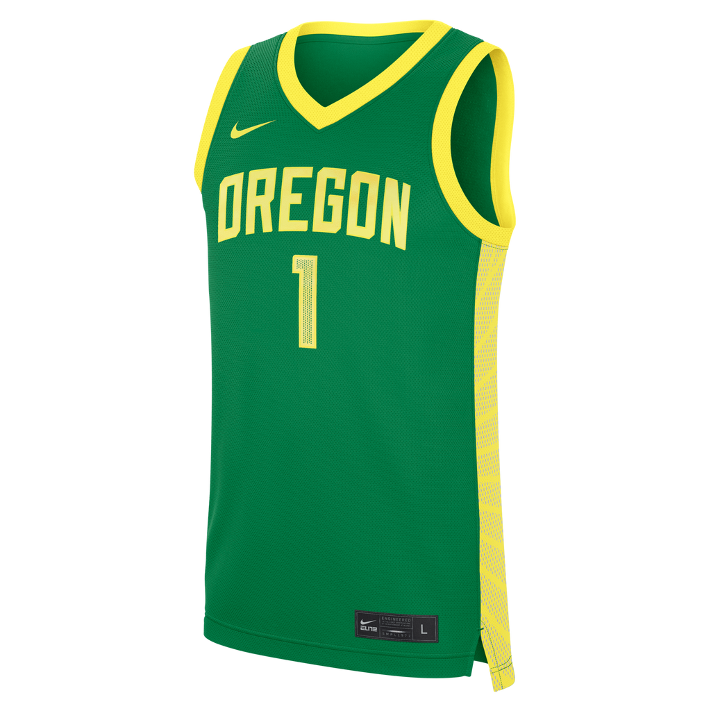 Nike Green Oregon Ducks #1 Road Replica Basketball Jersey
