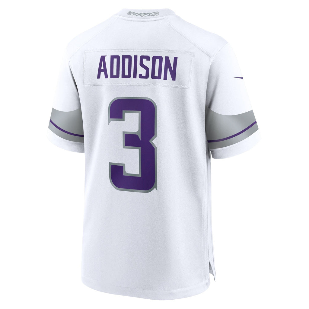 Minnesota Vikings Jordan Addison Nike White Alternate Game Player Jersey