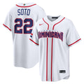 Dominican Republic Baseball Juan Soto Nike White 2026 World Baseball Classic Home Stadium Jersey