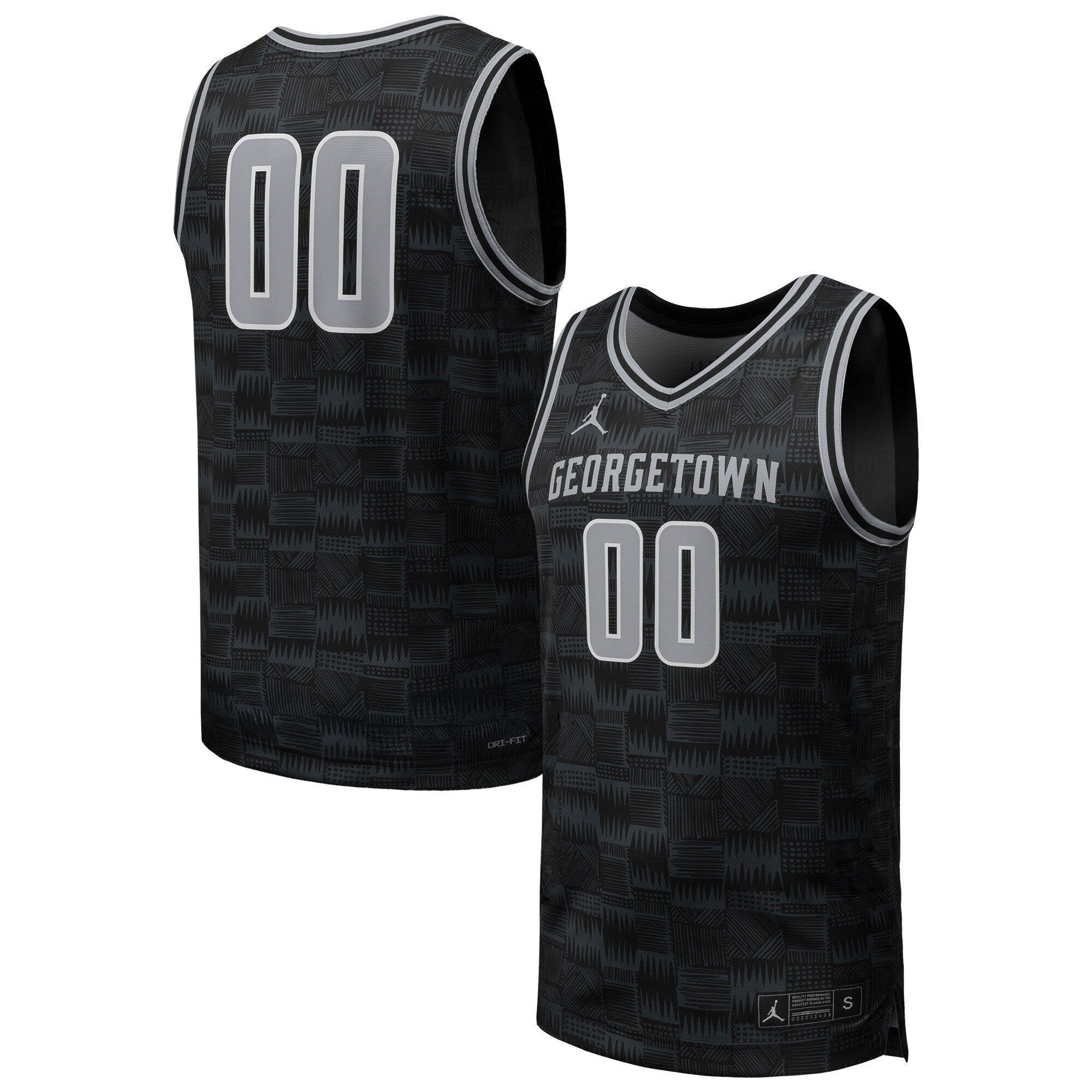 Jordan Brand #00 Black Georgetown Hoyas Replica Basketball Jersey