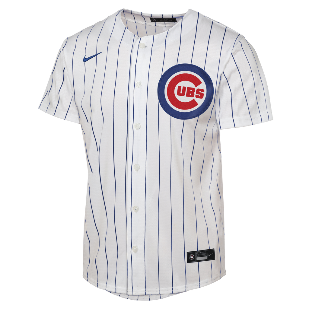 Male Chicago Cubs Nico Hoerner Nike White Home Replica Jersey