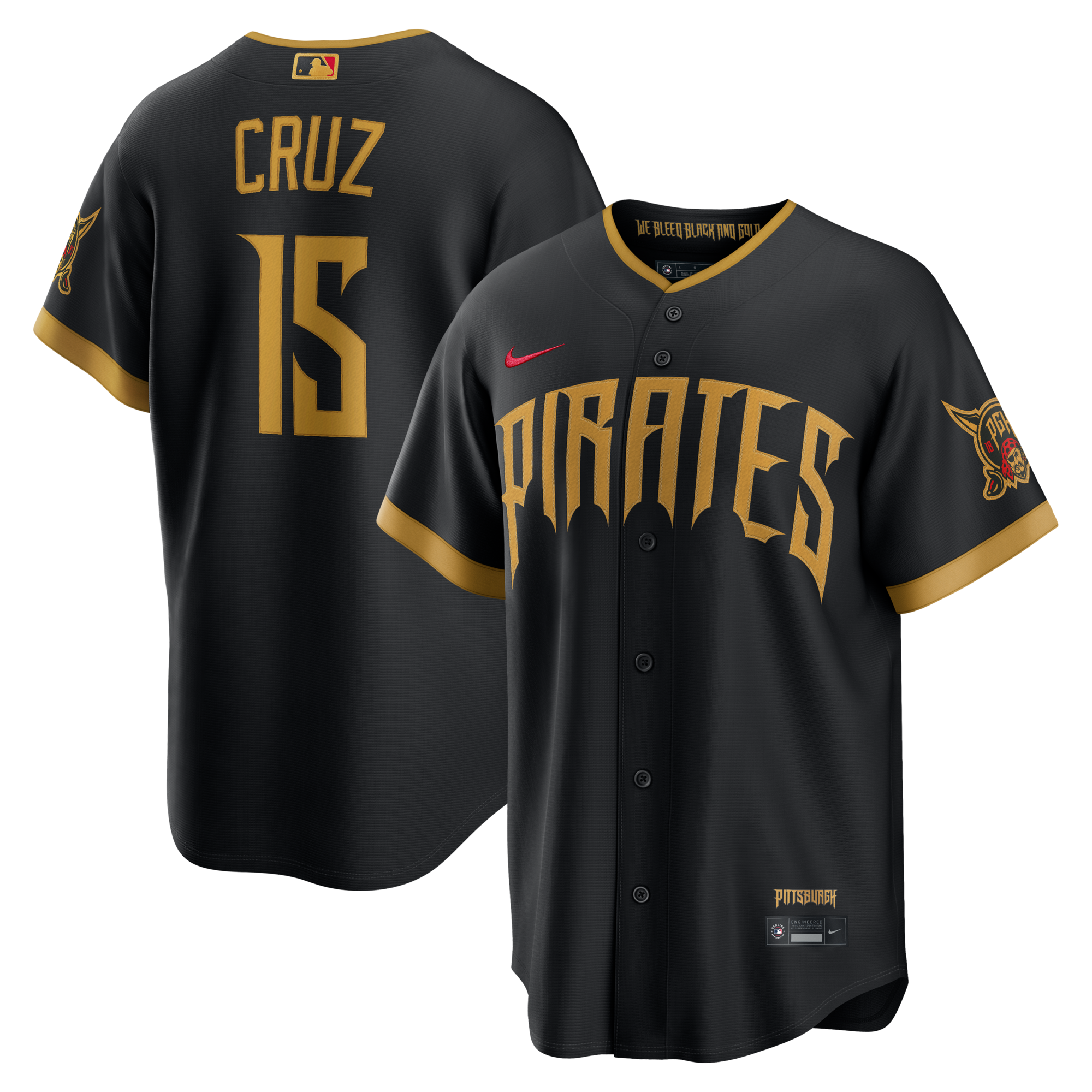 Pittsburgh Pirates Oneil Cruz Nike Black 2026 City Connect Stadium Jersey