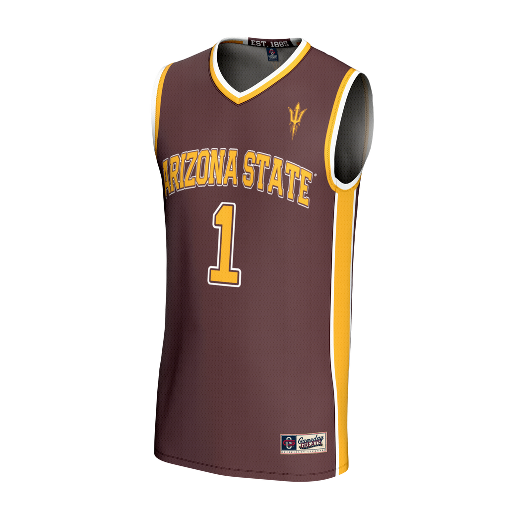GameDay Greats Maroon #1 Arizona State Sun Devils Lightweight Collegiate Basketball Fashion Jersey