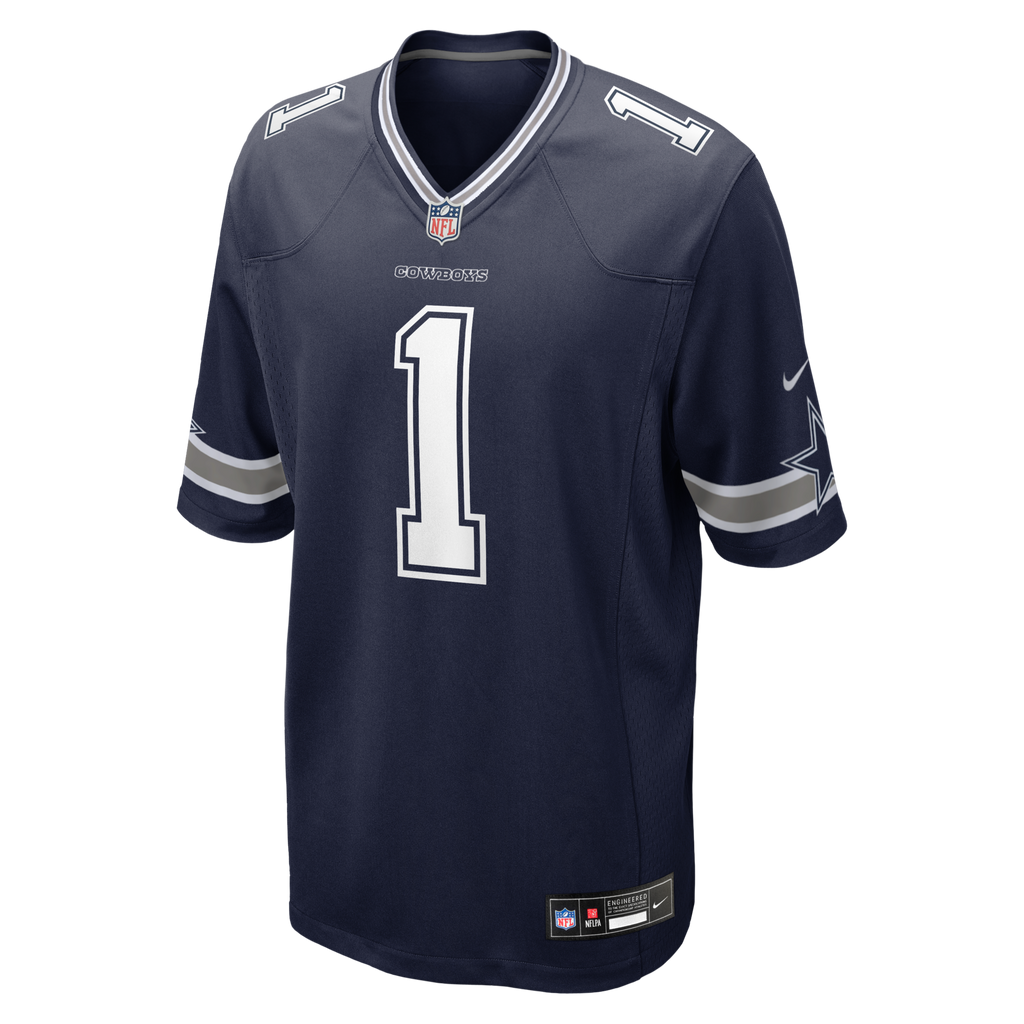 Dallas Cowboys Number 1 Dad Nike Navy Game Jersey