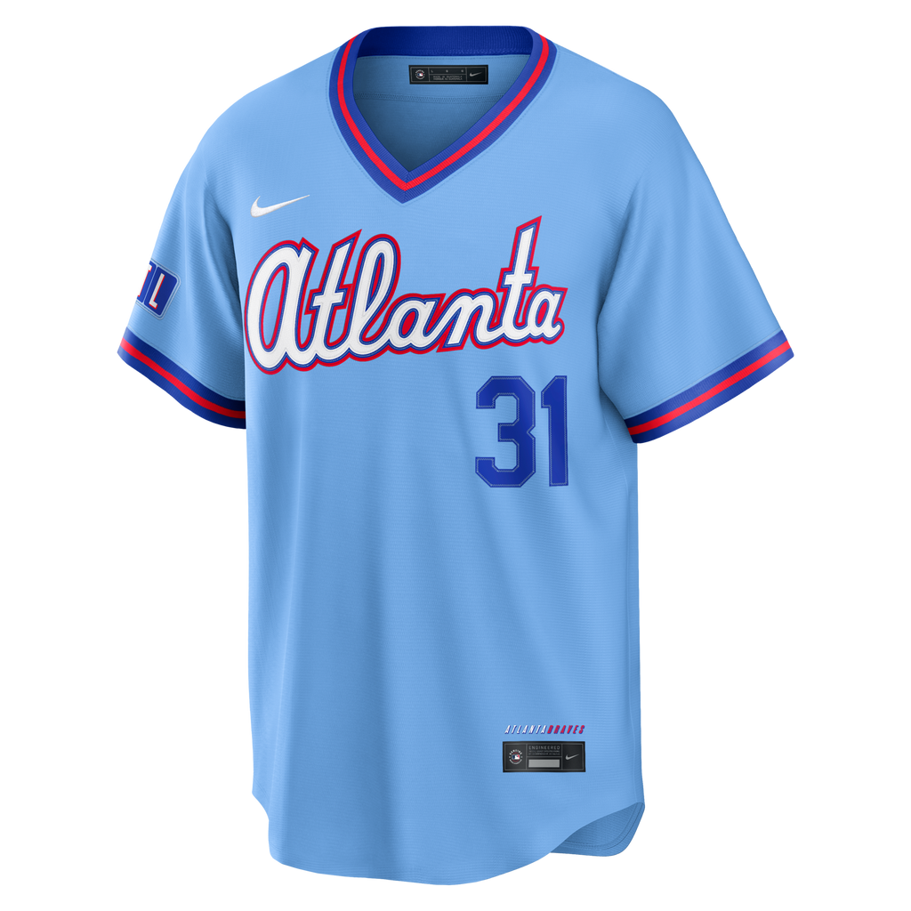 Atlanta Braves Greg Maddux Nike Powder Blue 2026 City Connect Stadium Jersey