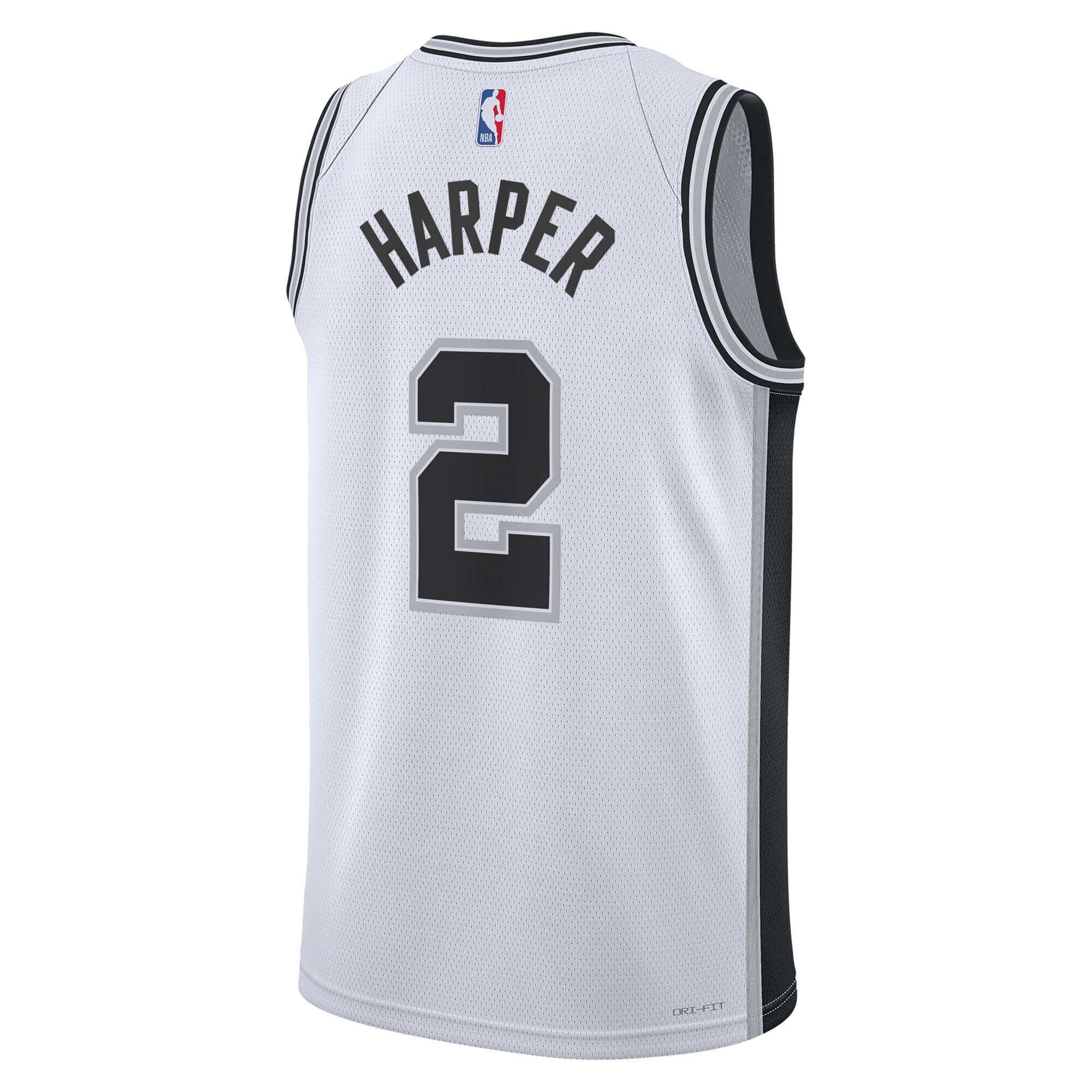 San Antonio Spurs Nike Association Edition Swingman Jersey NBA 2025 First Round Draft Pick - White - Dylan Harper
