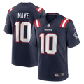 New England Patriots Drake Maye Nike Navy Player Game Jersey