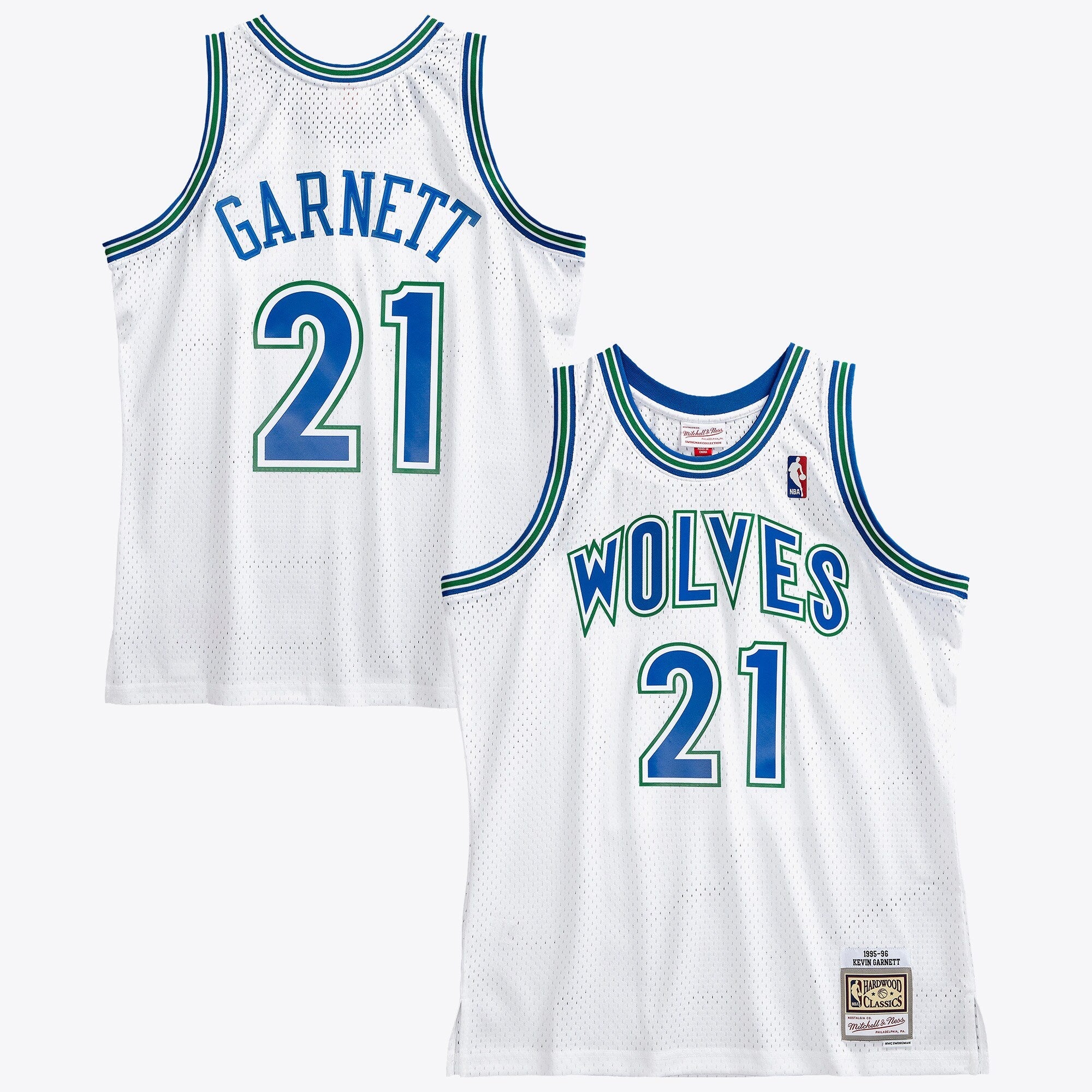 Minnesota Timberwolves Mitchell & Ness Kevin Garnett 1995 Swingman Authentic Jersey - White