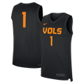 Nike Black Tennessee Volunteers #1 Replica Basketball Jersey
