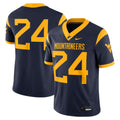Nike #24 Navy West Virginia Mountaineers Game Jersey