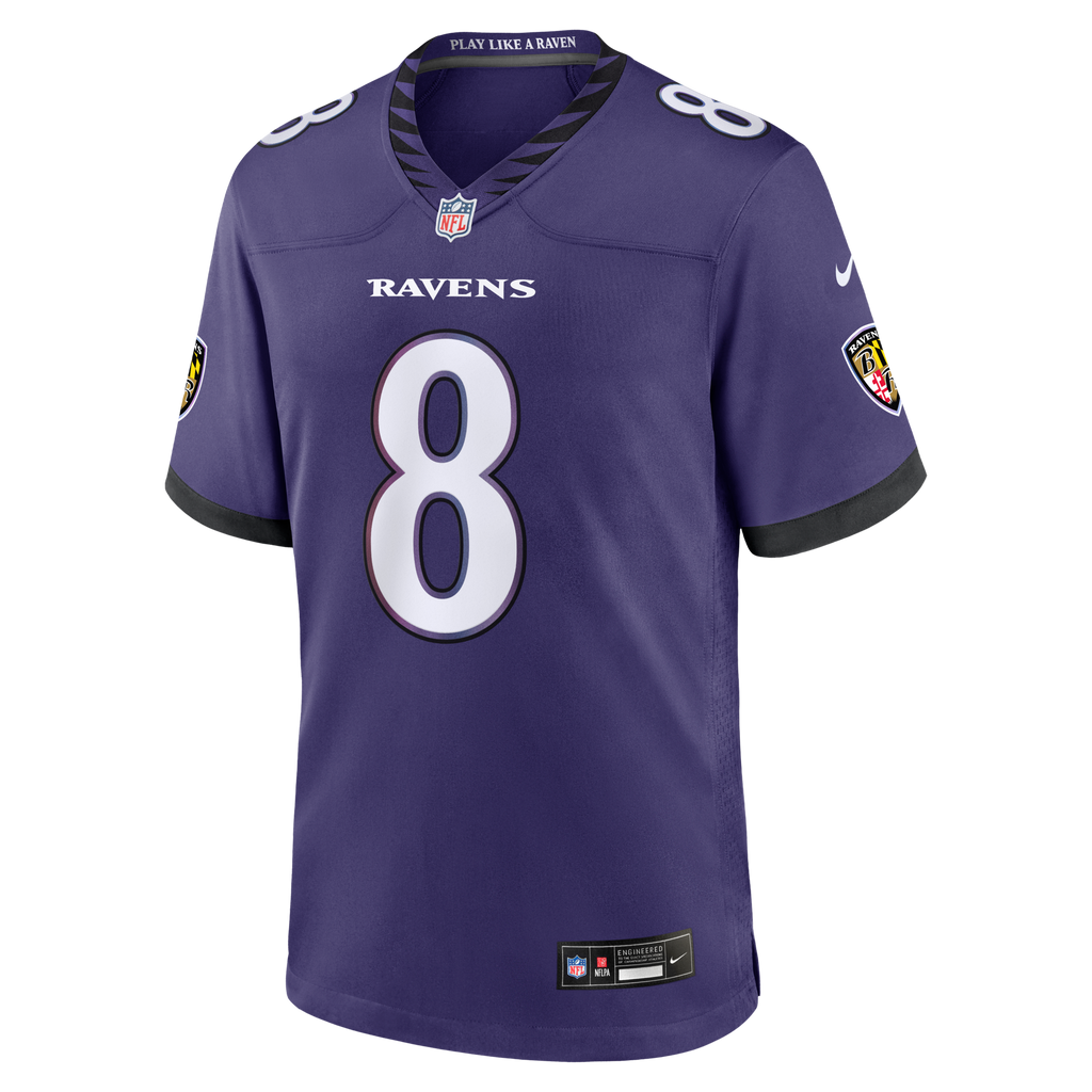 Baltimore Ravens Lamar Jackson Nike Purple Team Game Jersey