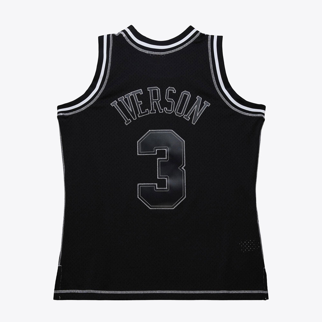 Philadelphia 76ers Mitchell & Ness Allen Iverson 1996 Contrast 2K Swingman Jersey - Black