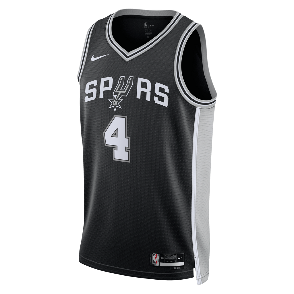 San Antonio Spurs Nike Icon Edition Swingman Jersey - Black - De'Aaron Fox
