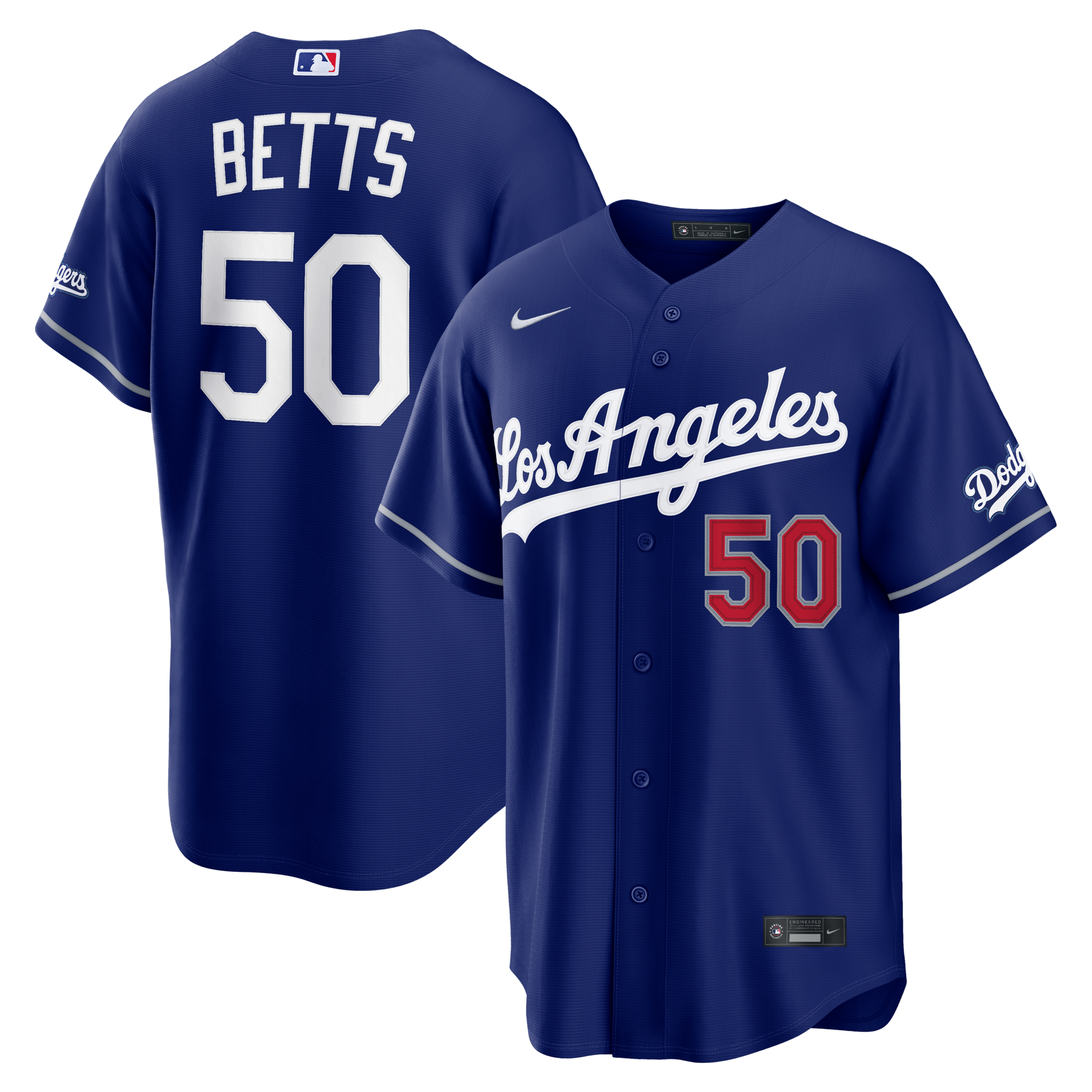 Los Angeles Dodgers Mookie Betts Nike Royal Alternate Stadium Jersey
