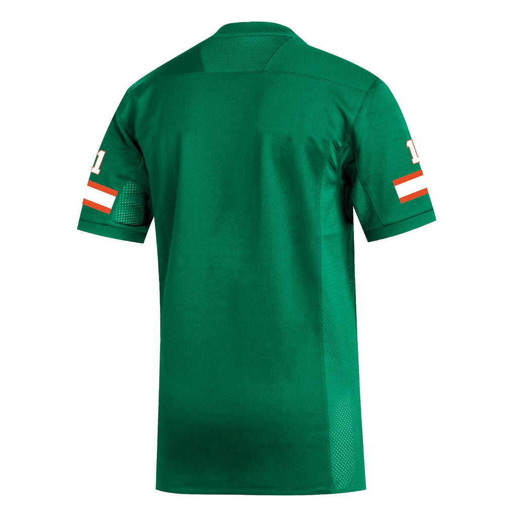 adidas #1 Green Miami Hurricanes Replica Football Jersey