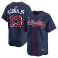 Atlanta Braves Ronald Acuña Jr. Nike Navy Alternate Limited Jersey