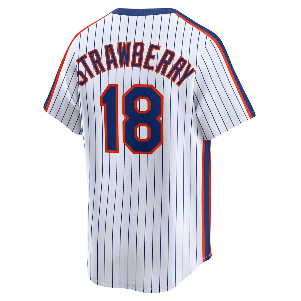 New York Mets Darryl Strawberry Nike White Throwback Cooperstown Collection Limited Jersey