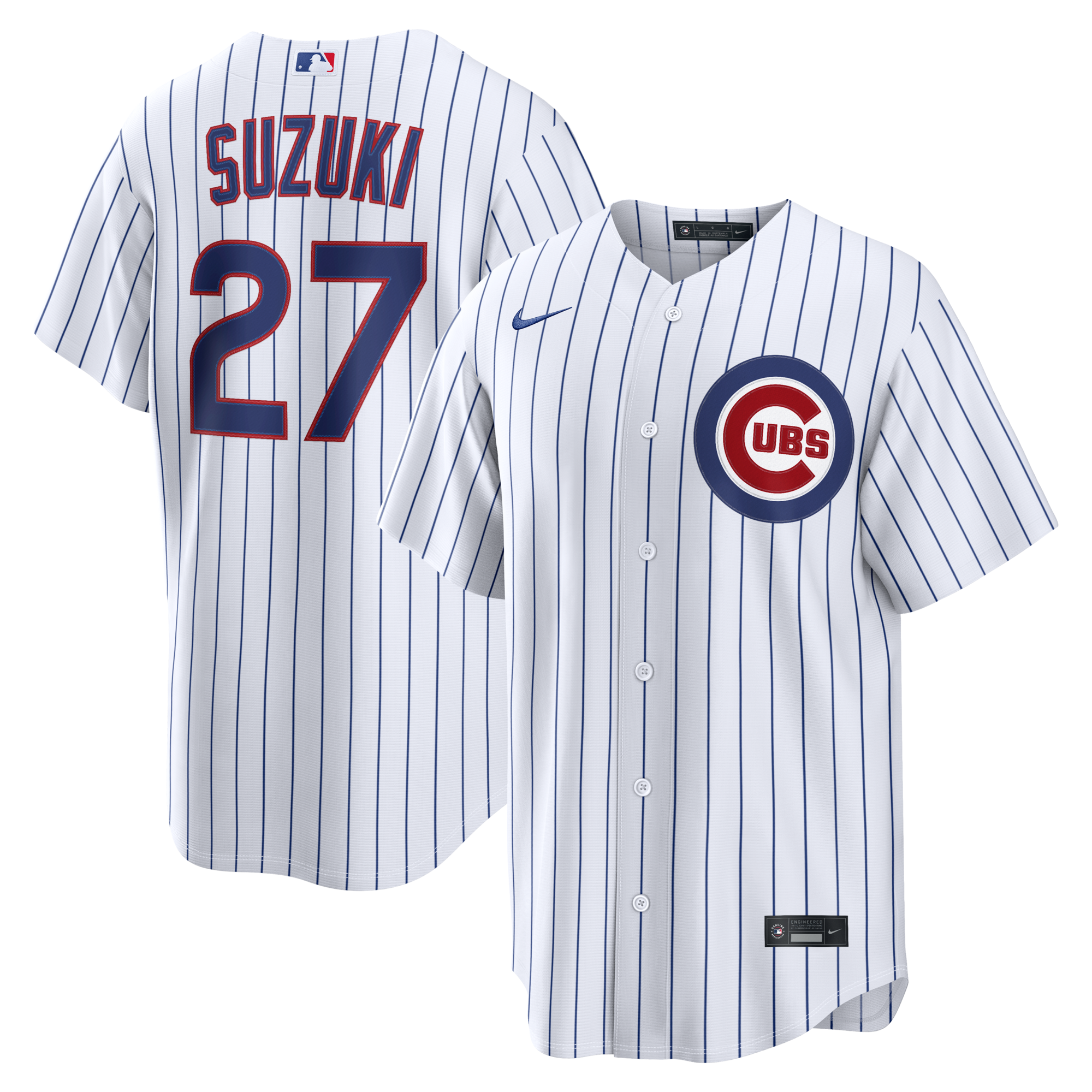 Chicago Cubs Seiya Suzuki Nike White Home Replica Jersey