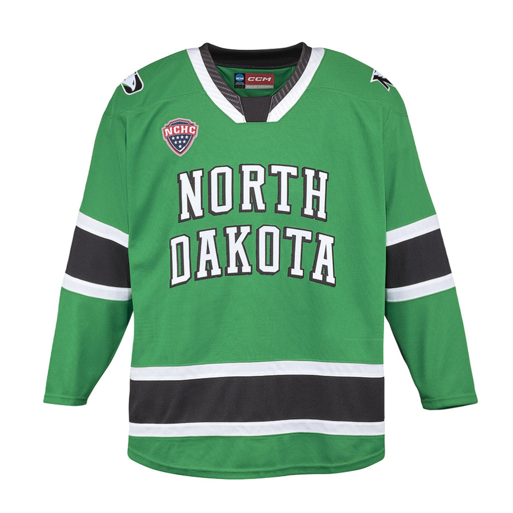 CCM Kelly Green North Dakota Replica Hockey Jersey