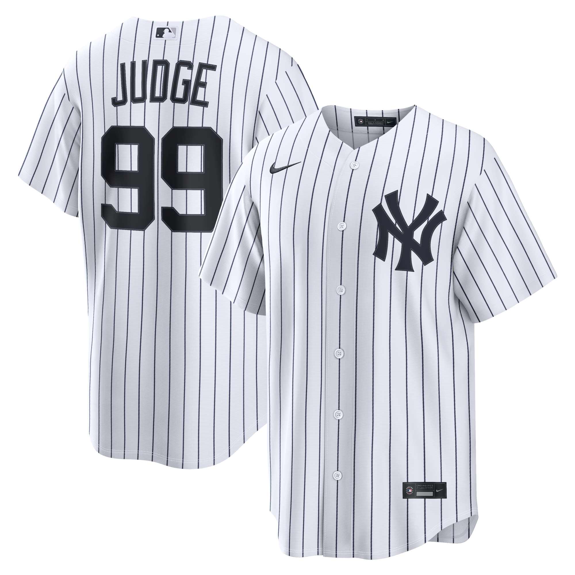 New York Yankees Aaron Judge Nike White Home Replica Jersey